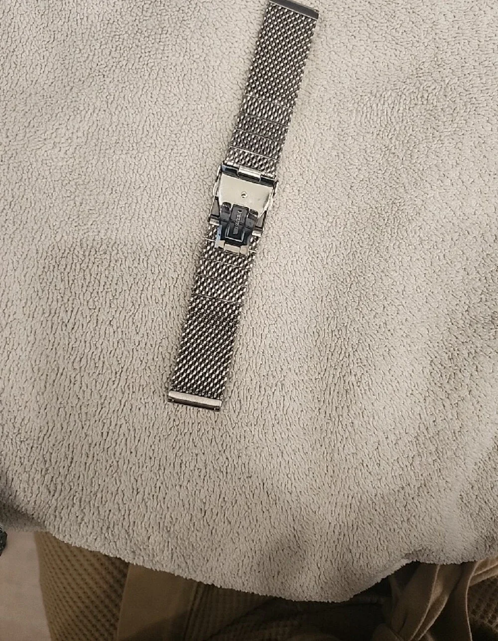 24mm Stainless Steel Mesh Watch Band - Silver